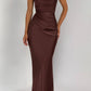 Calanthe Maxi Dress - Plum Brown