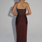 Carina Maxi Dress - Plum Brown