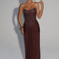 Carina Maxi Dress - Plum Brown
