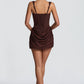 Cornelia Mini Dress - Plum Brown