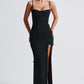 Dalary Maxi Dress - Black Lined