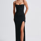 Dalary Maxi Dress - Black Lined