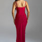 Dalary Maxi Dress - Red Lined