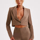 Darci Cropped Blazer - Mocha