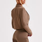 Darci Cropped Blazer - Mocha