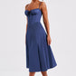 Deanna Midi Dress - Navy