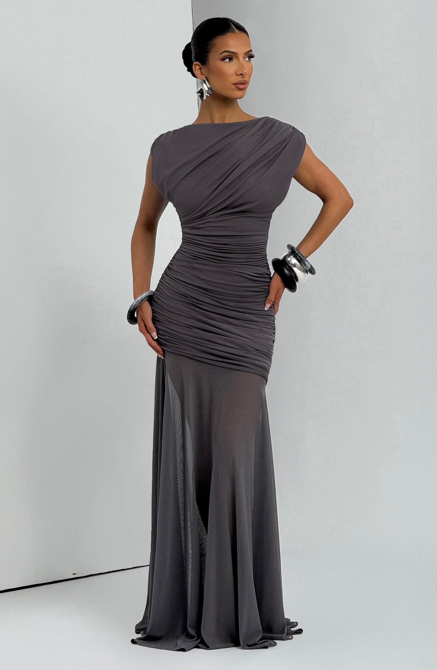 Demelza Maxi Dress - Charcoal