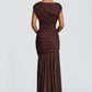 Demelza Maxi Dress - Plum Brown