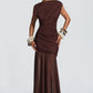 Demelza Maxi Dress - Plum Brown