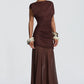 Demelza Maxi Dress - Plum Brown