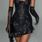 Dixie Mini Dress - Black Sparkle