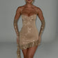 Dixie Mini Dress - Gold Sparkle