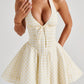 Doris Mini Dress - Lemon Gingham
