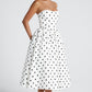 Edith Midi Dress - Black Polka Dot Print