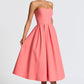 Edith Midi Dress - Coral Pink