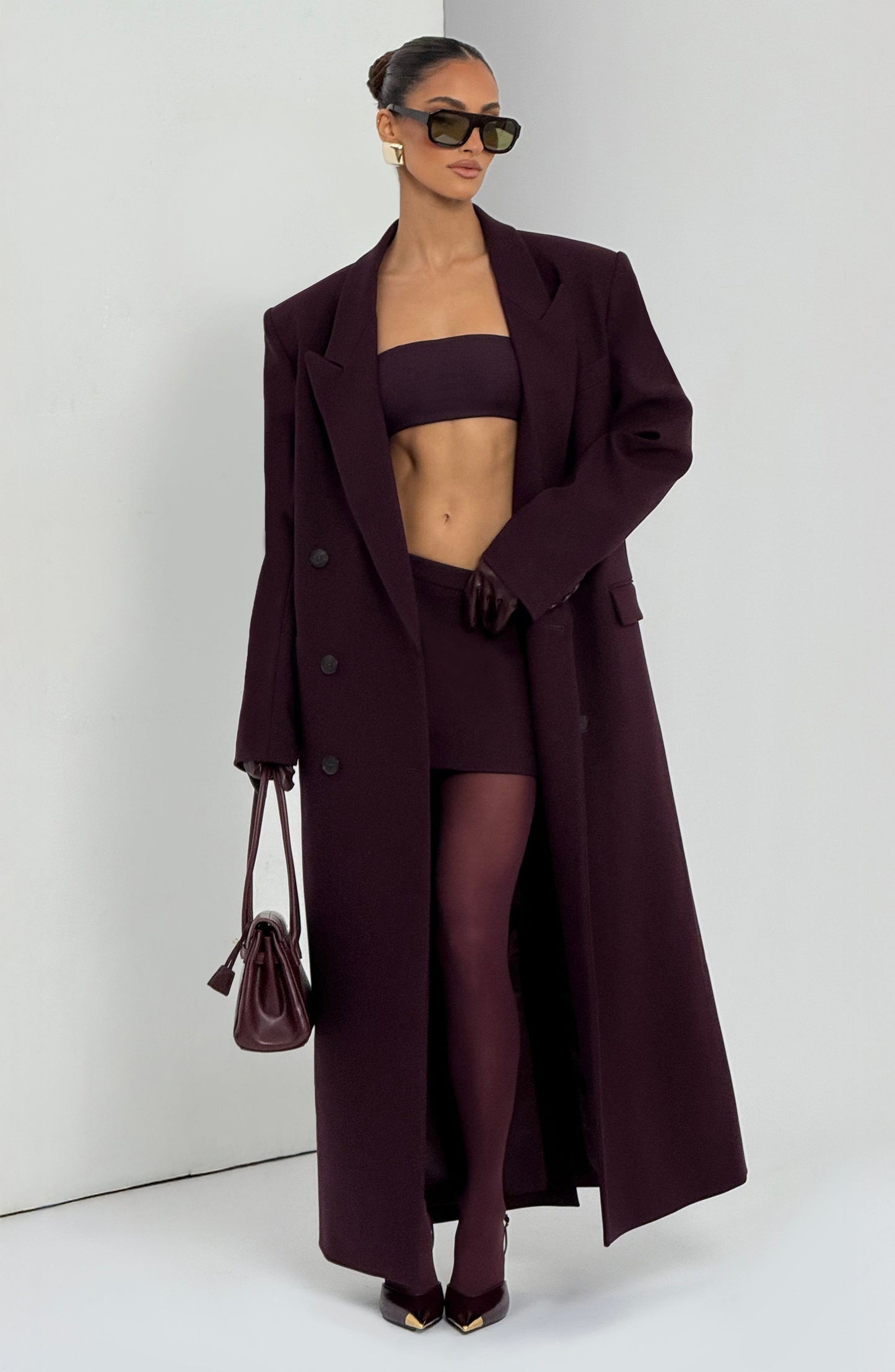 Edna Mini Skirt - Plum