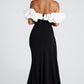 Elsie Maxi Dress - Black/White