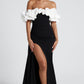 Elsie Maxi Dress - Black/White