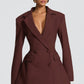 Elvira Mini Dress - Plum Brown