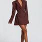 Elvira Mini Dress - Plum Brown