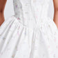Evie Mini Dress - White Multi Floral Print