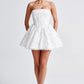 Evie Mini Dress - White Multi Floral Print