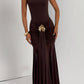 Fae Maxi Skirt - Plum Brown