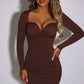 Francesca Mini Dress - Chocolate