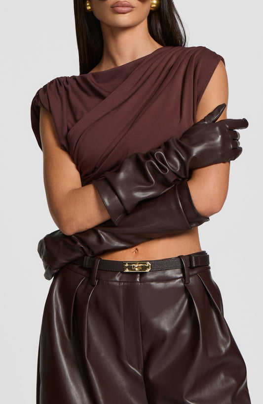 Frankie Gloves - Plum Brown