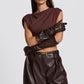 Frankie Gloves - Plum Brown
