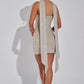 Ginni Mini Dress - Silver/Nude