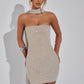 Ginni Mini Dress - Silver/Nude