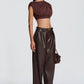 Glenda Pants - Plum Brown
