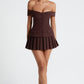 Gretchen Mini Skirt - Plum Brown