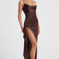 Helen Maxi Dress - Plum Brown