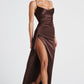 Helen Maxi Dress - Plum Brown