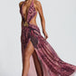 Indianna Maxi Dress - Magenta Orchid Print