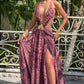 Indianna Maxi Dress - Magenta Orchid Print