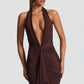 Janessa Maxi Dress - Plum Brown