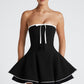 Juno Mini Dress - Black/White
