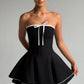 Juno Mini Dress - Black/White