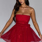 Katrina Mini Dress - Red Sparkle