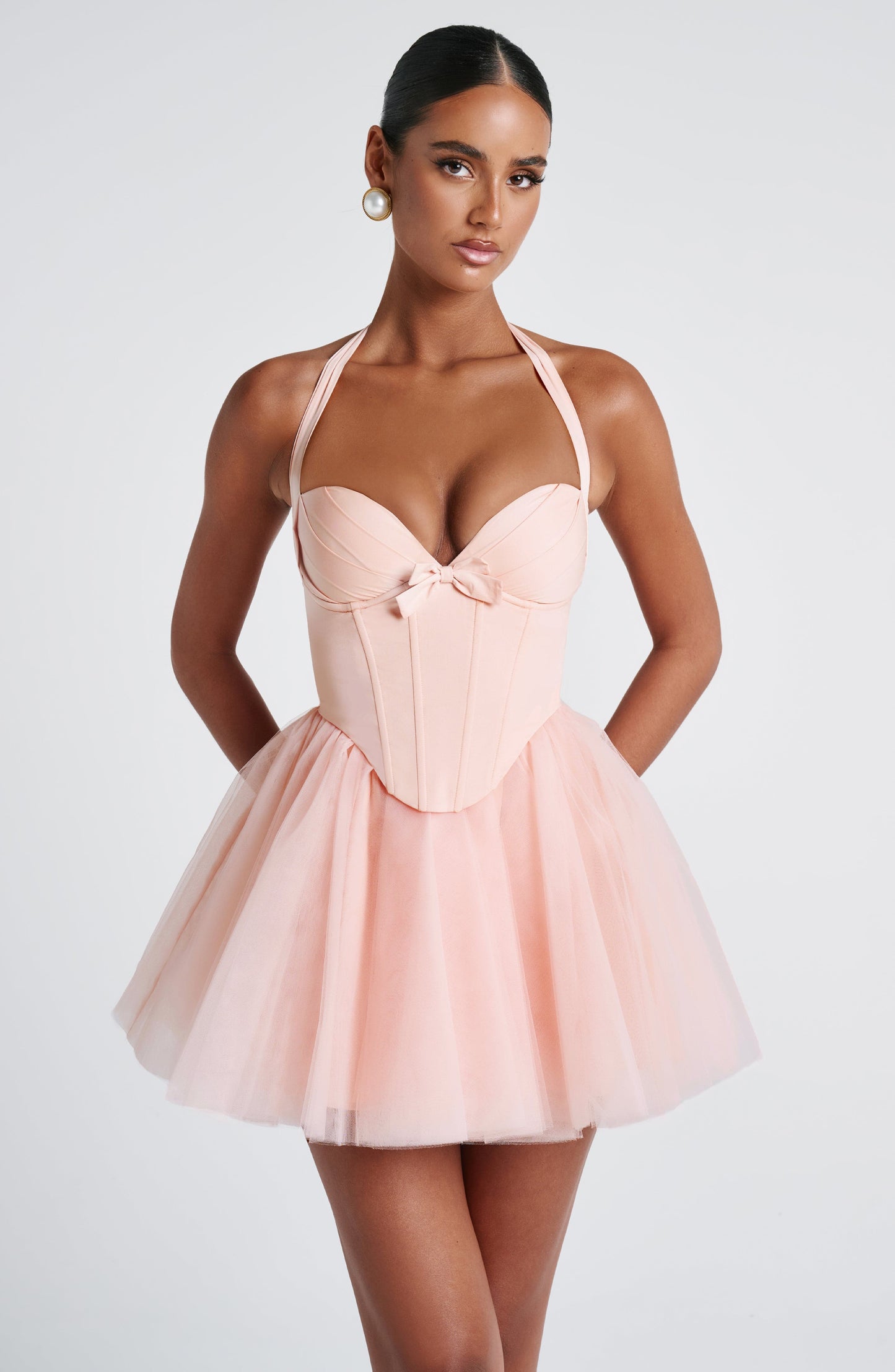 Keely Mini Dress - Soft Peach
