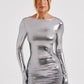 Kyranni Mini Dress - Gunmetal
