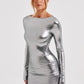 Kyranni Mini Dress - Gunmetal