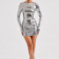 Kyranni Mini Dress - Gunmetal
