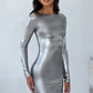 Kyranni Mini Dress - Gunmetal