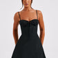 Lacey Mini Dress - Black