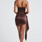 Leoni Mini Dress - Plum Brown