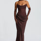 Liora Maxi Dress - Plum Brown